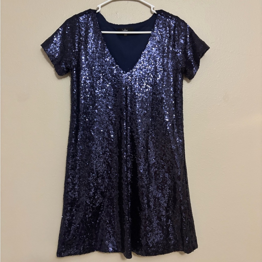 Lulus Sequin V-Neck Dress.